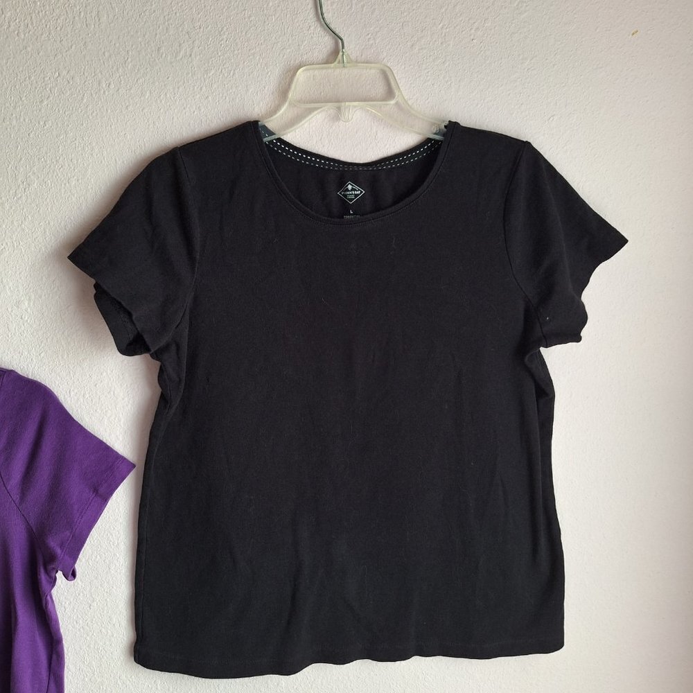 ST JOHN BAY SHIRTS JET BLACK